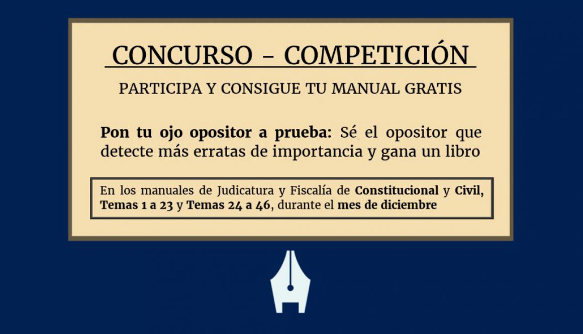 Anuncio de concurso en diciembre: detecta más errores y gana un manual
