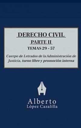 Portada del libro de Derecho Civil, tomo segundo, temas 28 a 53, para Letrados de la Administración de Justicia 