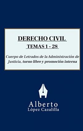 Portada del libro de Derecho Civil, tomo primero, temas 1 a 27, para Letrados de la Administración de Justicia 
